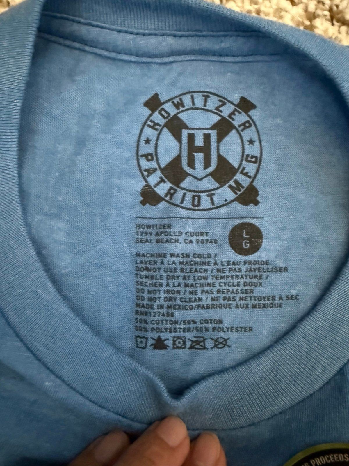Howitzer Style Men's T-Shirt Stencil We The People Military Grunt MFG Large gallery