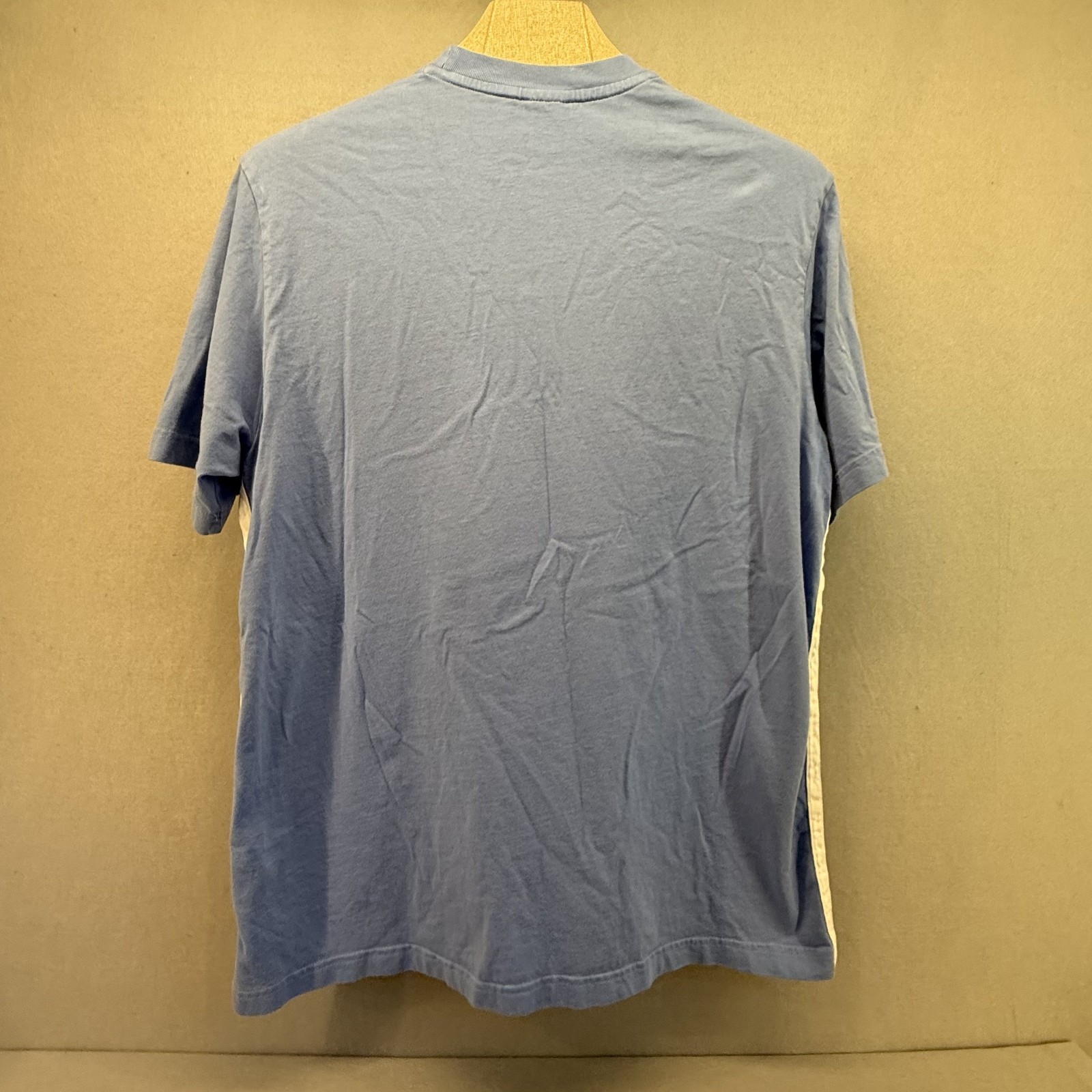 Adidas T-Shirt Mens XL Periwinkle Blue 3 Stripe Side Logo Embroidered Tee Modern gallery