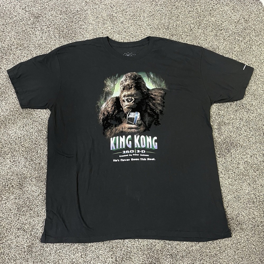 King Kong 360 3D The Ride Universal Studios Hollywood 2XL T-Shirt Textured Fur