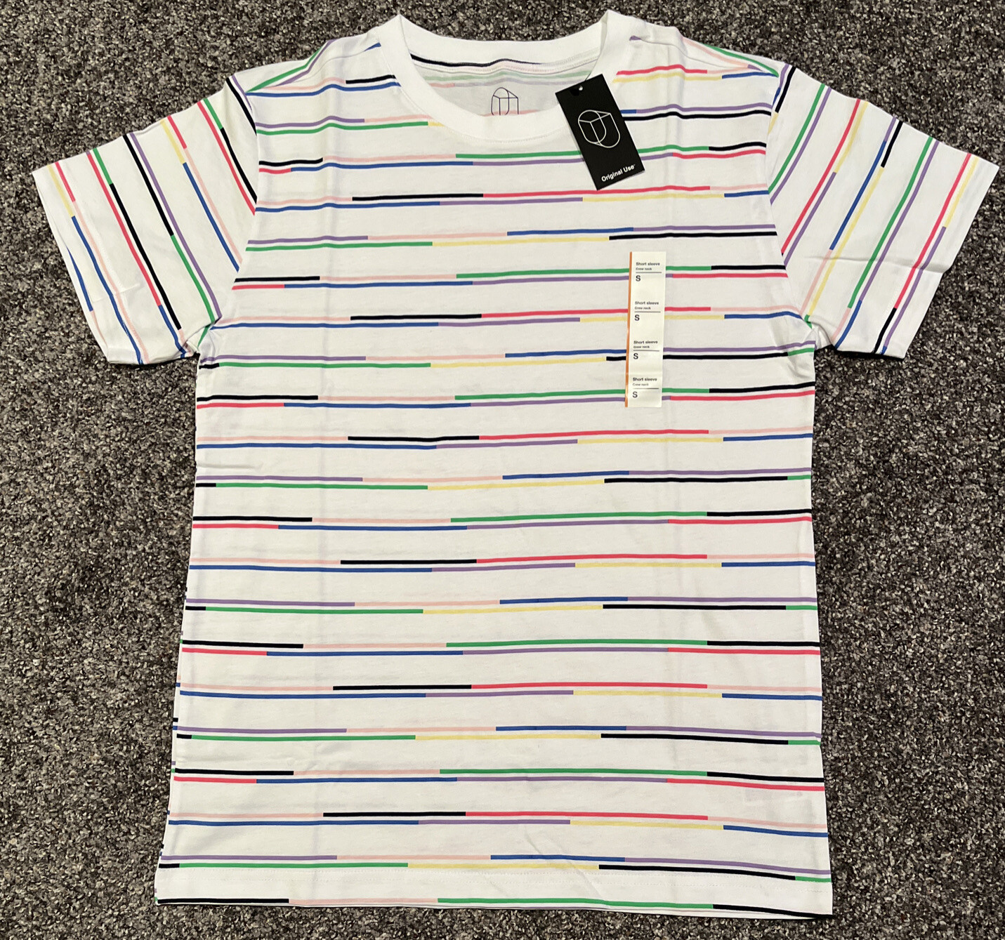 Original Use Men’s Multicolored Striped Tee NWT Small