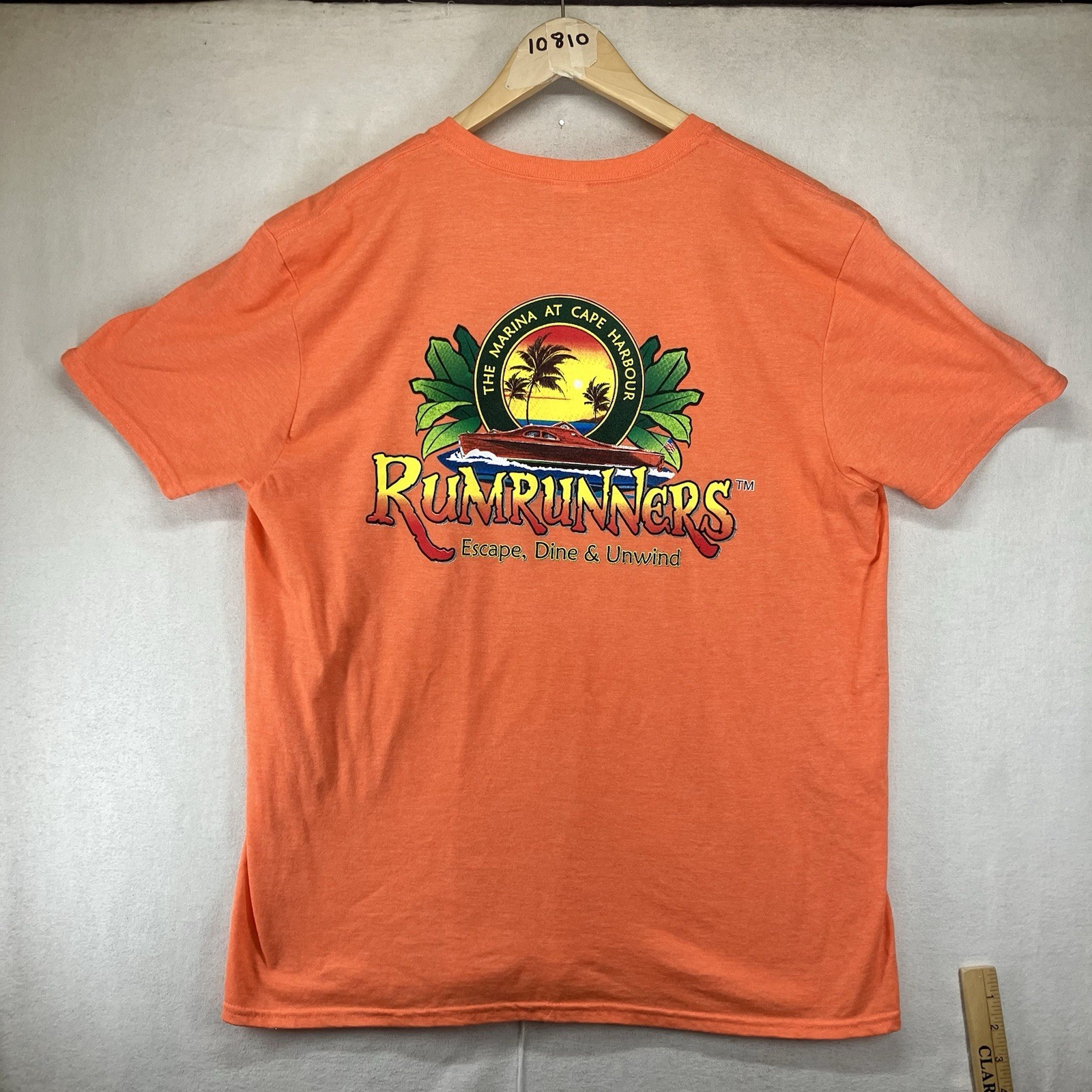 Rumrunners Cape Coral T Shirt Mens XL Colorful Heather Orange Scenic Canal Views gallery