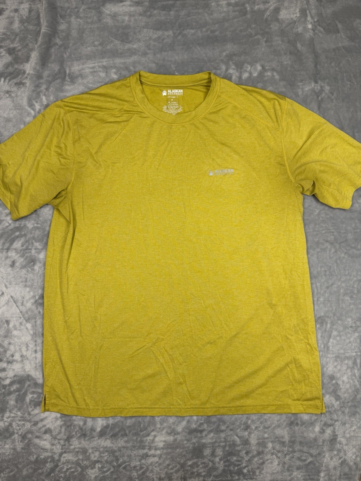 Alaskan Hardgear Men’s XL Standard Fit Yellow Polyester Knit Crew Neck T-Shirt