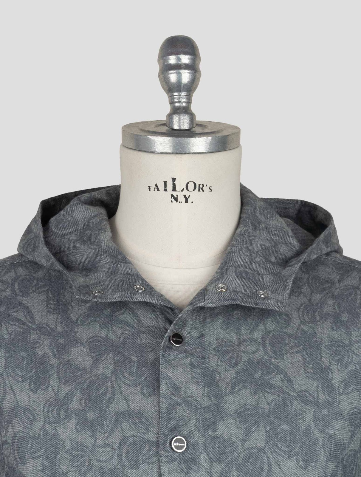 NEW KITON GRAY COTTON SHIRT MARIANO EU 56 - US 46 - 2XL KME48 gallery