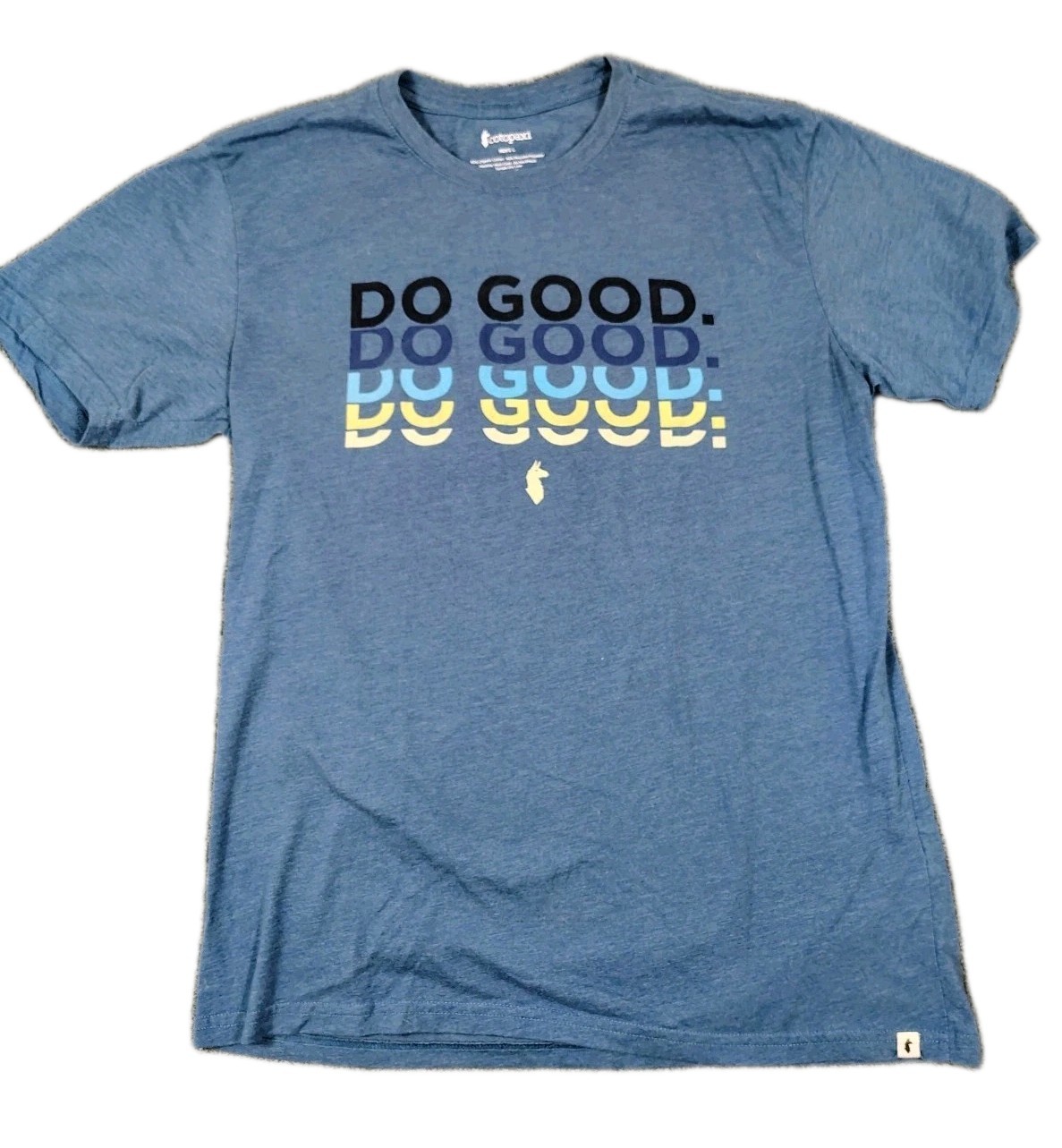Cotopaxi Do Good T-Shirt Men's Blue Organic Cotton Outdoor Tee Hiking Gorpcore gallery