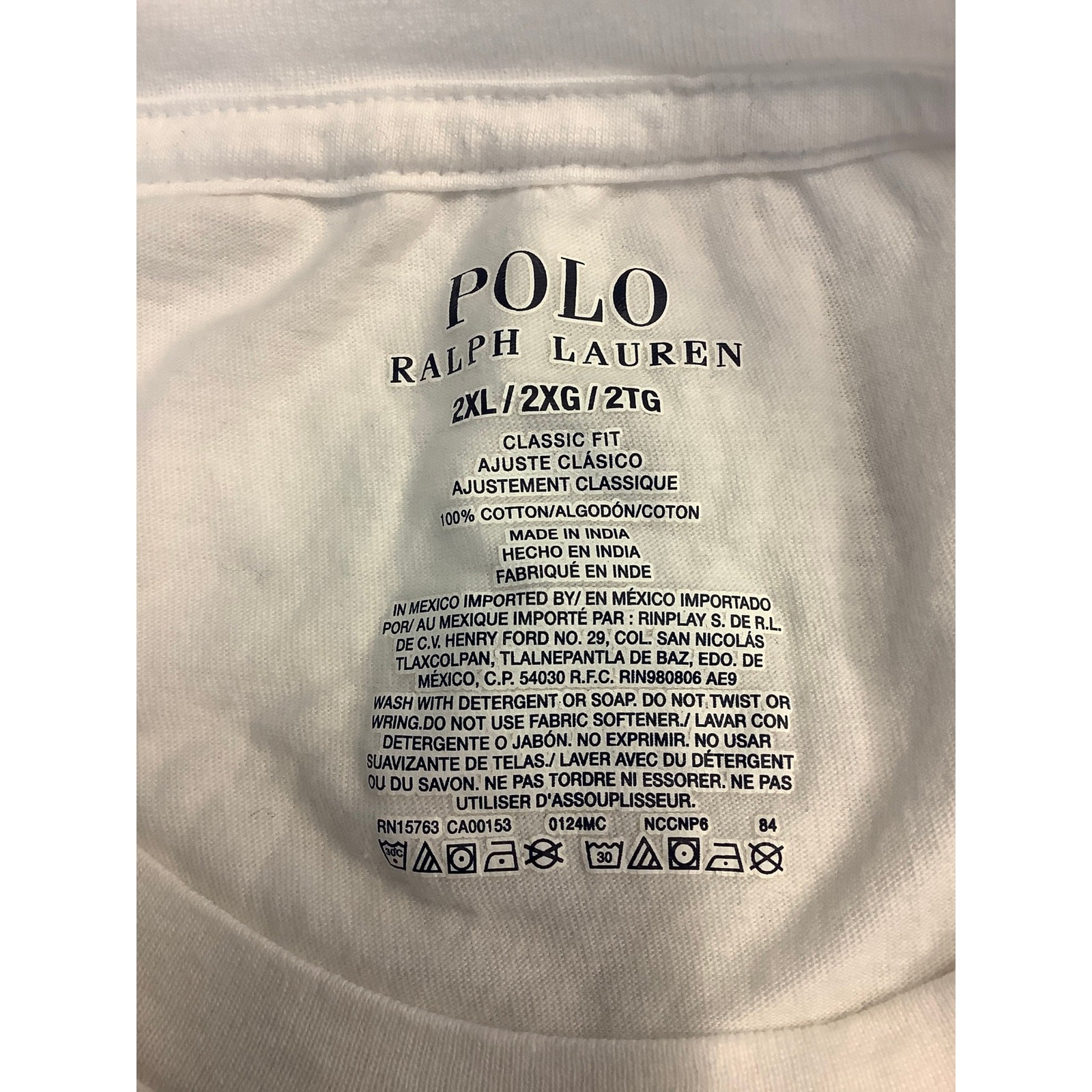 Polo Ralph Lauren Men's 2XL White Classic Fit Crew Neck Cotton Preppy Tee I5-22 gallery