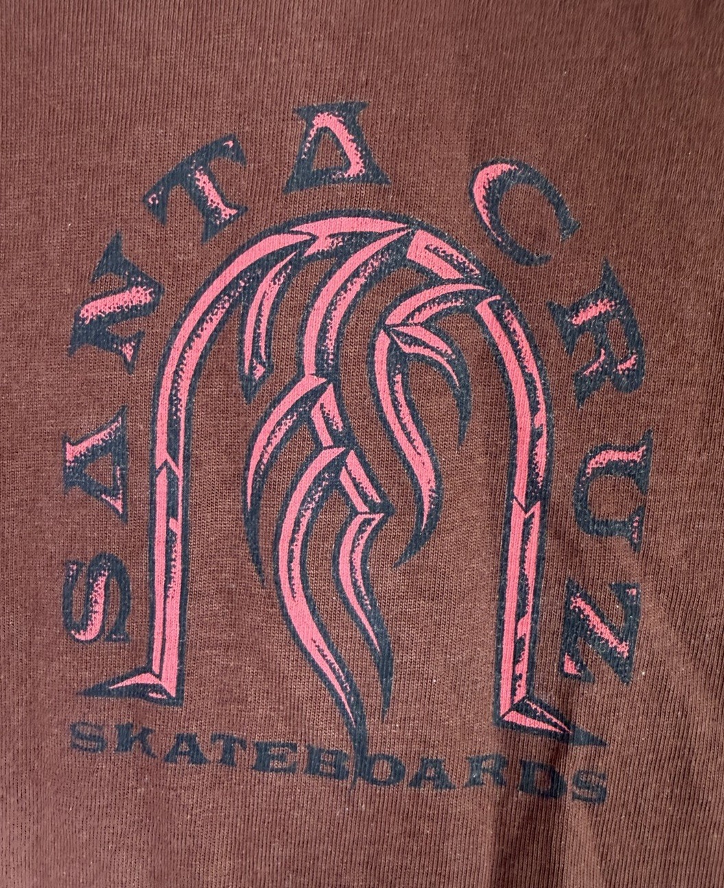 Santa Cruz Dressen Tribal Arch Front T Shirt UK XL Skateboards Coffee Brown Tee gallery