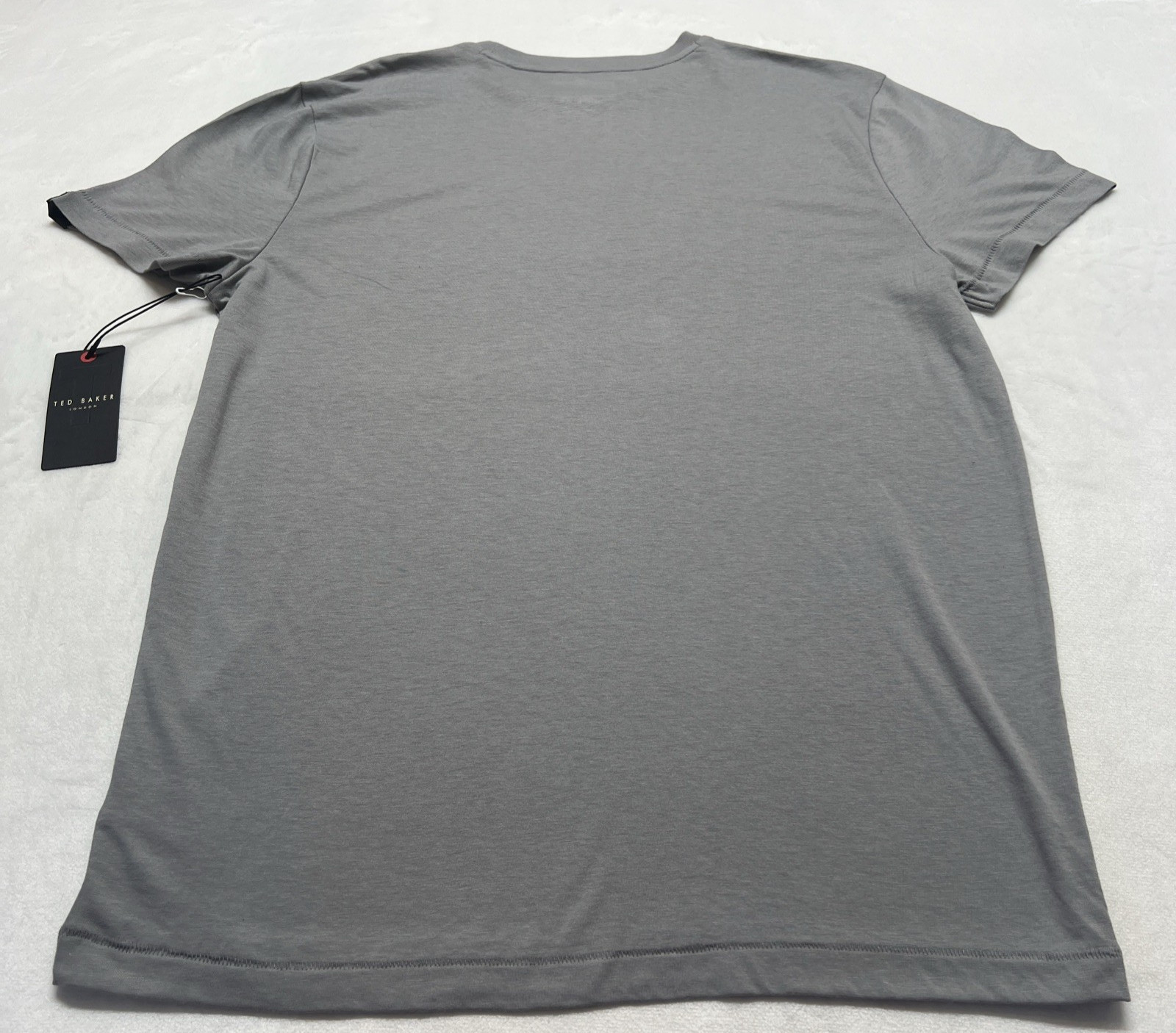 NWT Ted Baker Mens S London Logo Tee Lounge T-Shirt Gray Short Sleeve Spell Out gallery