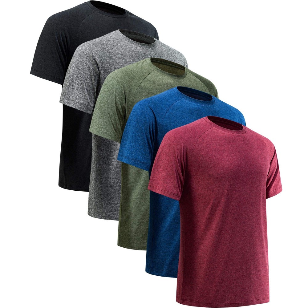 Workout Shirts for Men Short Sleeve Quick Dry Athletic Gym Active T Shirt Moi…