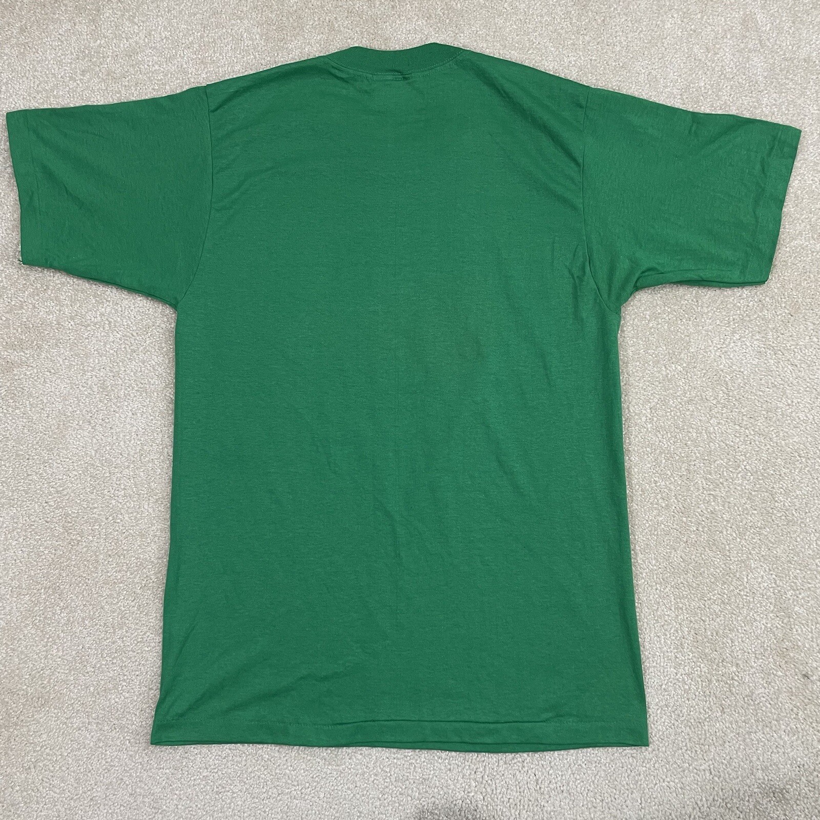 EUC! Vintage 80s Apple Green T Shirt Adult Mens S/M Fit 50/50 Graphic K-Brand gallery