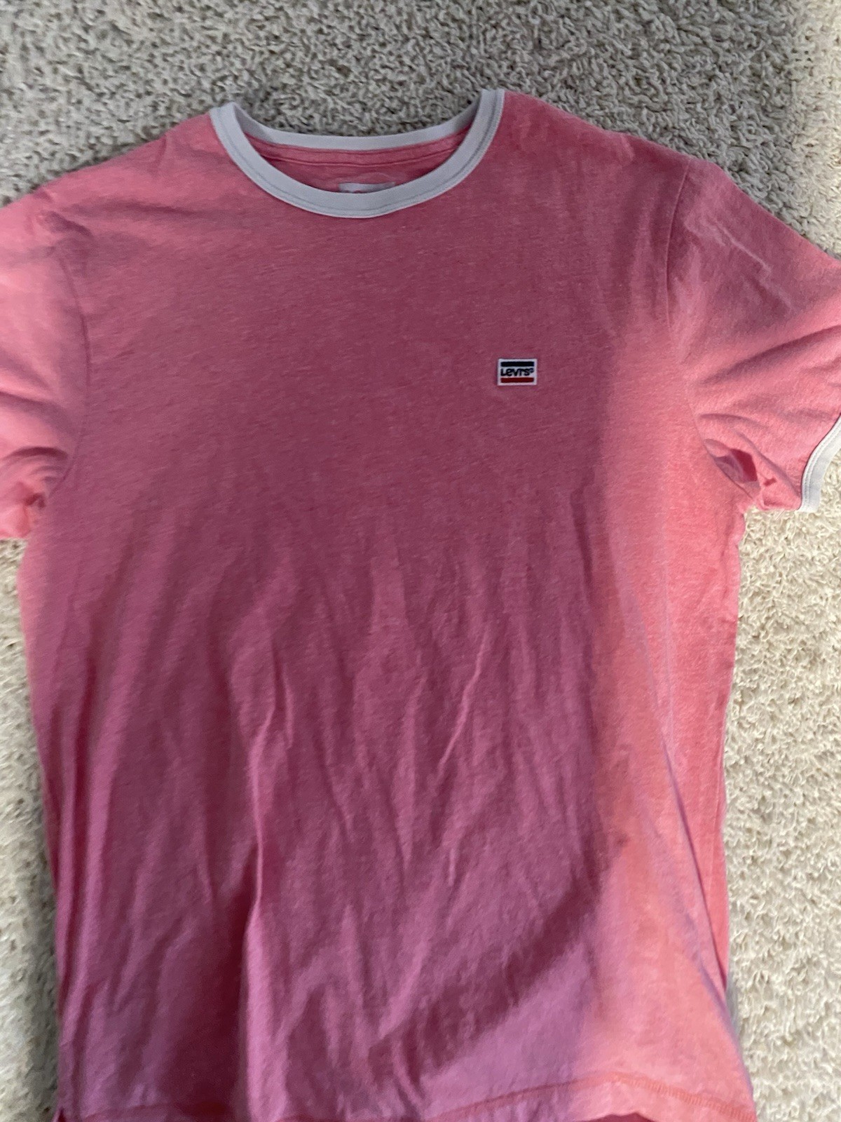 Levis shirt adult medium pink short sleeve crewneck casual outdoor mens a236**** gallery