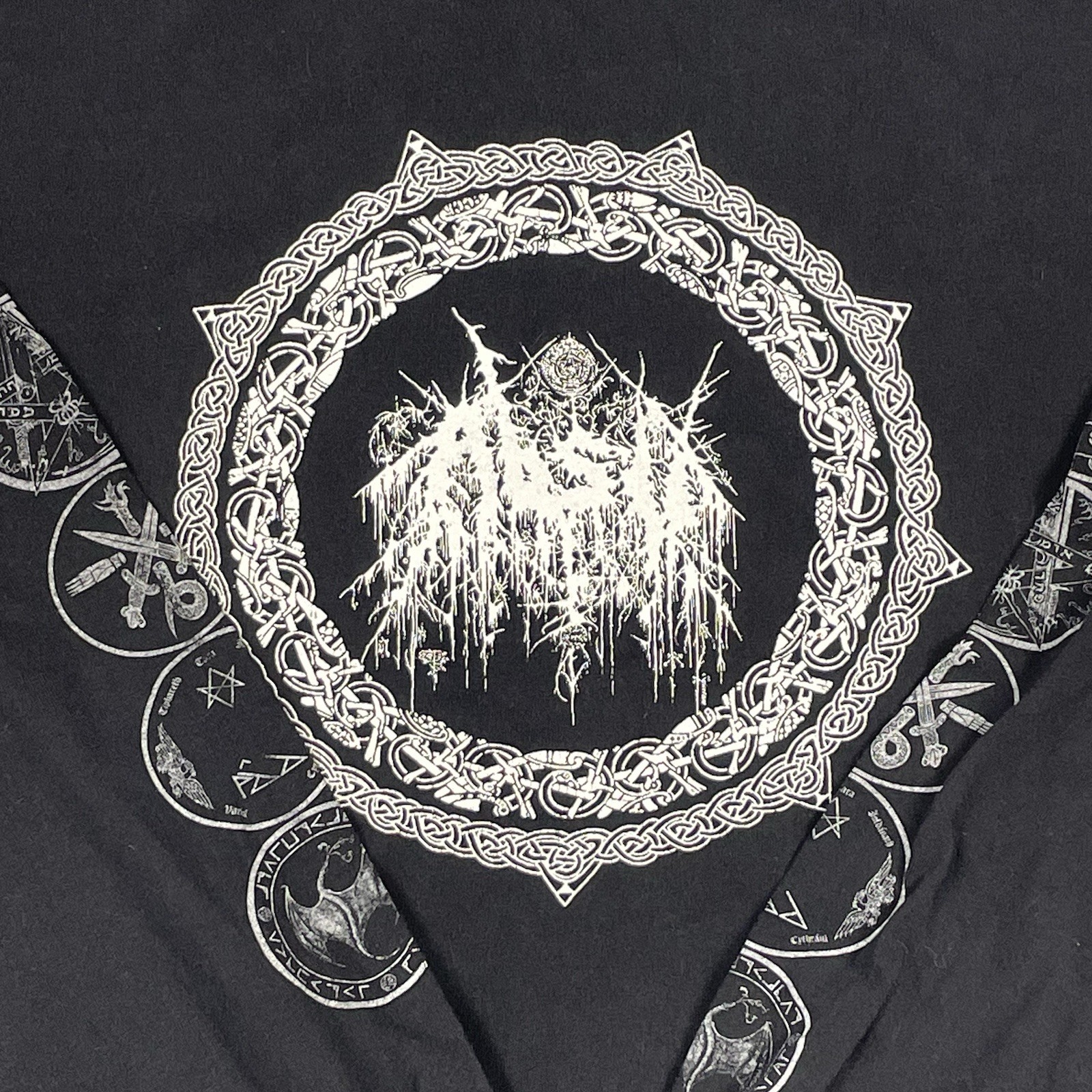 Absu Tour Shirt Mens XL Vintage Y2K Long sleeve Black Metal band Tee 2009 2000s gallery