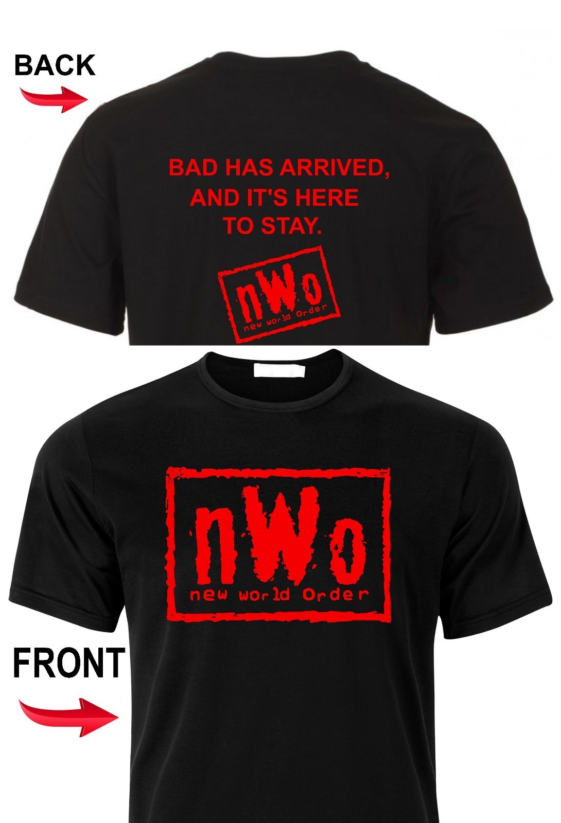 New World Order T-Shirt nWo Logo WCW Professional Wrestling T Shirt Tee gallery