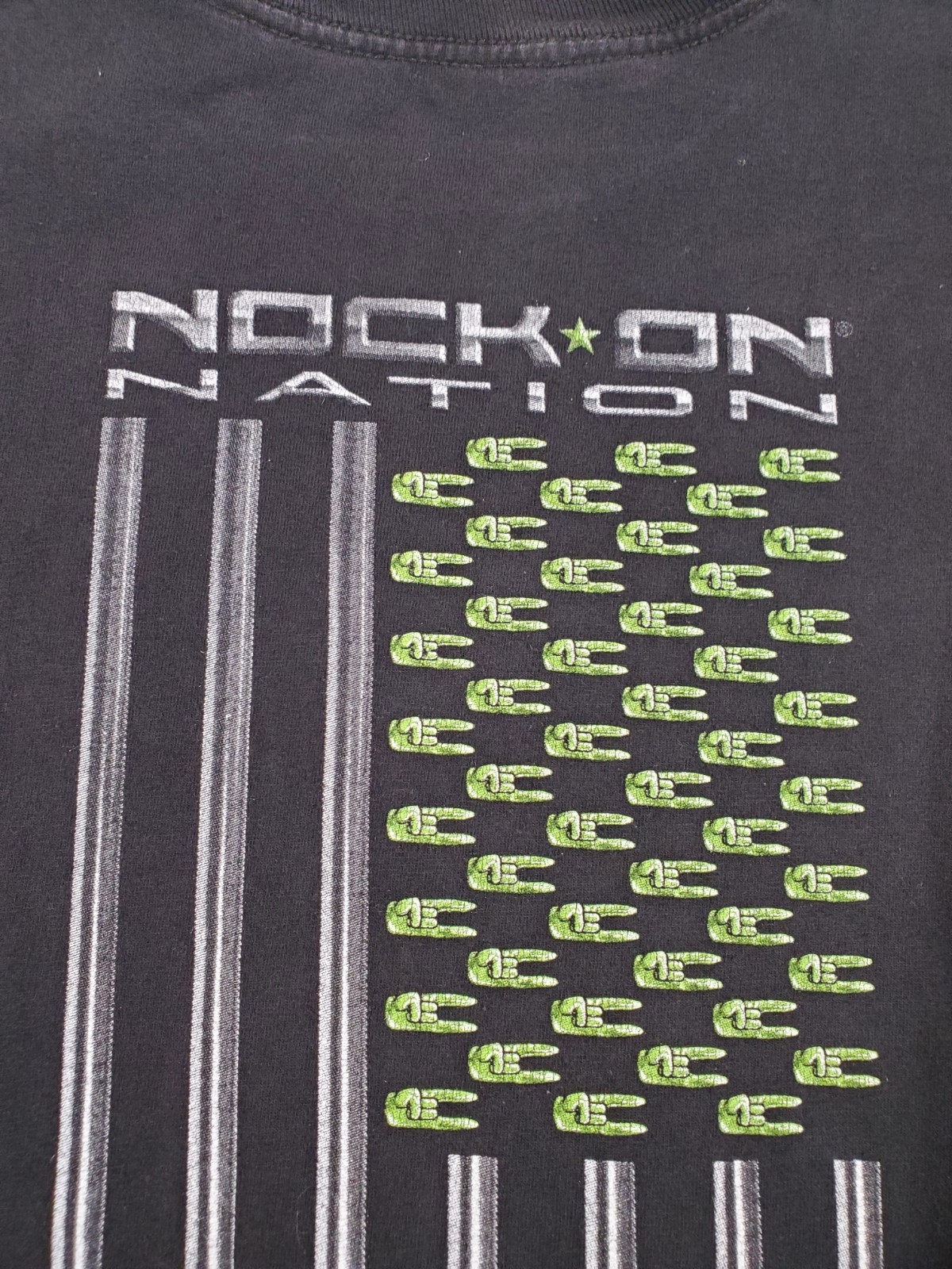 Vintage Nock On Archery T-shirt Size Large Hunting Outdoors Arrows Grenn Black gallery