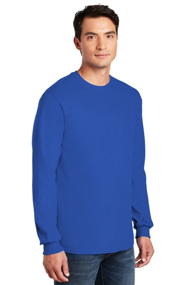 Gildan G540 Men's Heavy Cotton Preshrunk Tshirt Long Sleeve Crew Neck T-Shirt gallery