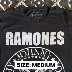RAMONES Presidential Seal Logo Licensed Punk T-Shirt 2019. MEDIUM (NV) Preowned