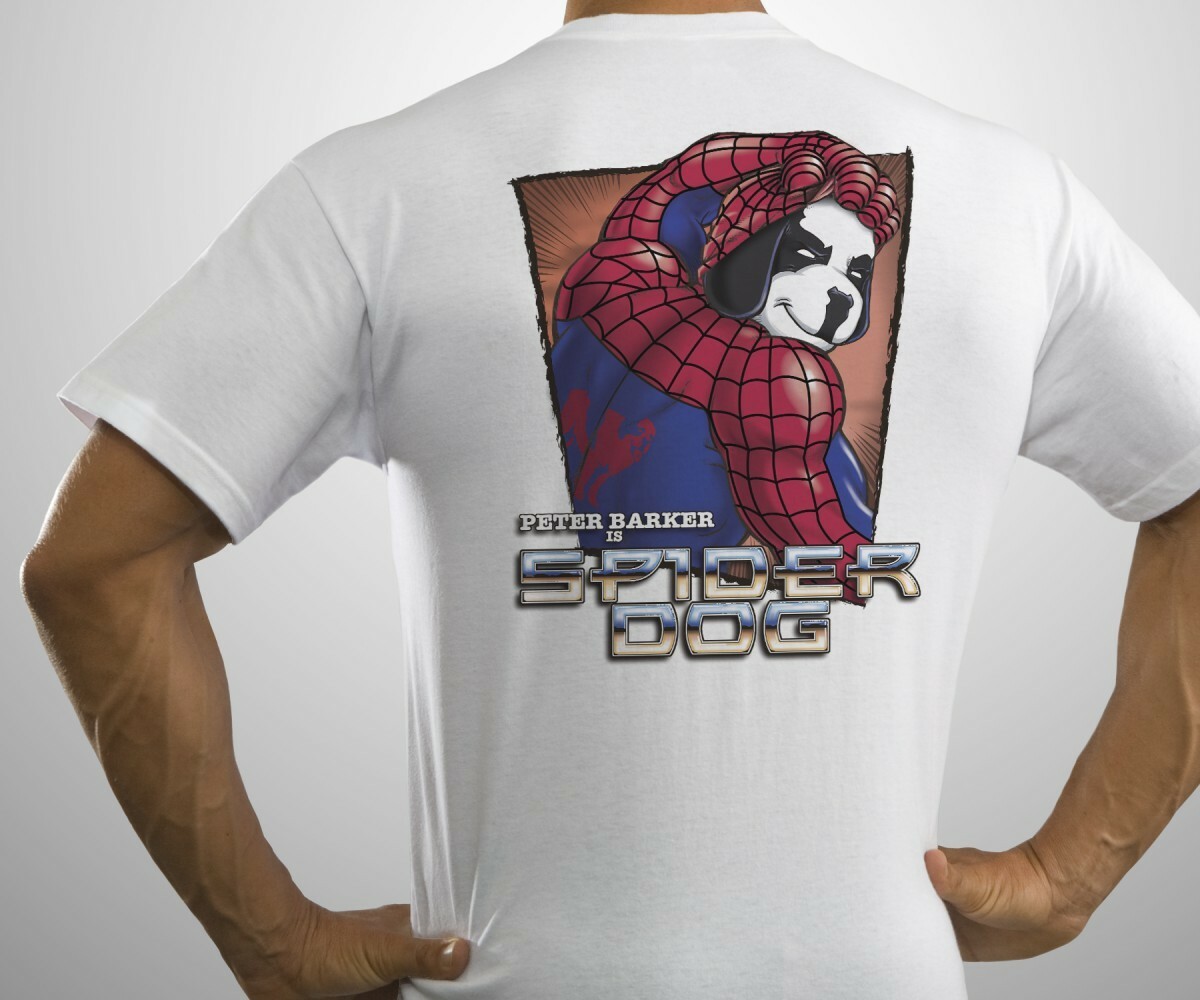 Peter Barker Spider Dog Man Big Dogs Tee Shirt 2X 5X White 100% Cotton Parker gallery