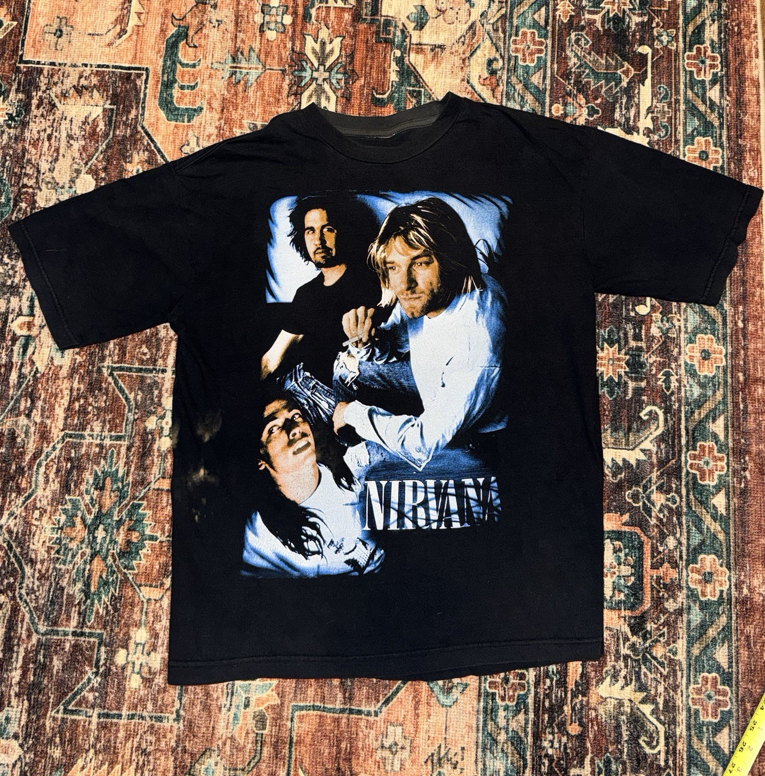 90s Euro Nirvana MTV Unplugged Live Set List T-Shirt Size L gallery