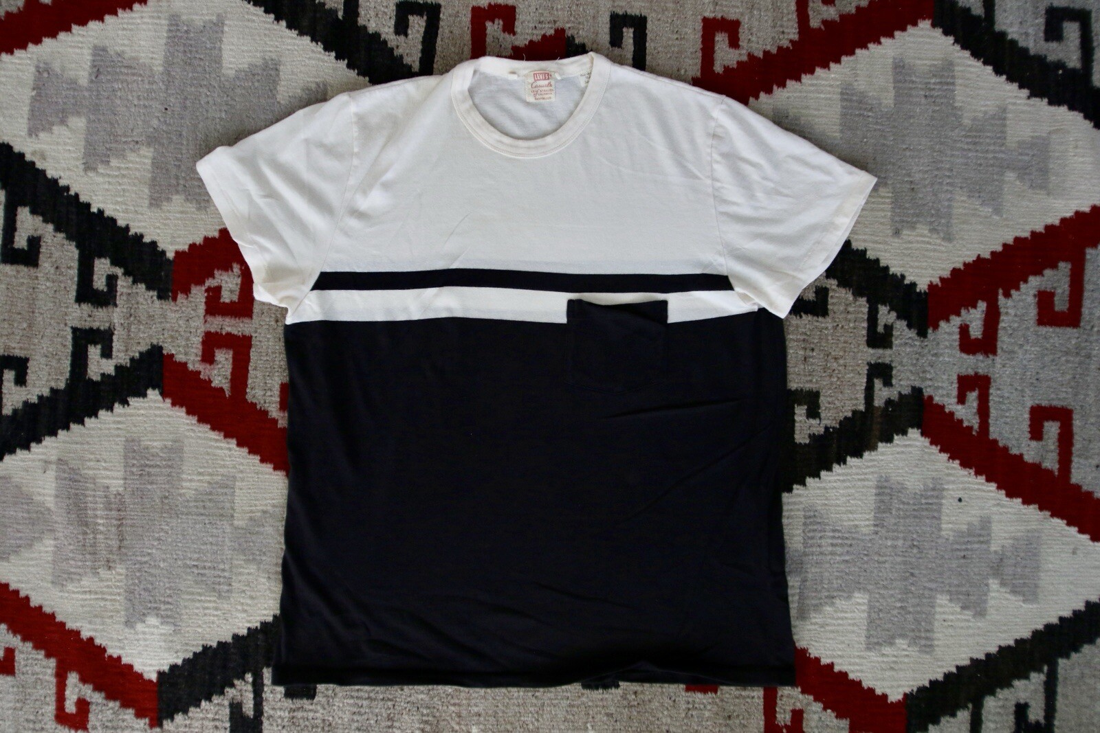 Levi’s Vintage Clothing Striped Shirt 1960’s Mens L Large Black And White gallery
