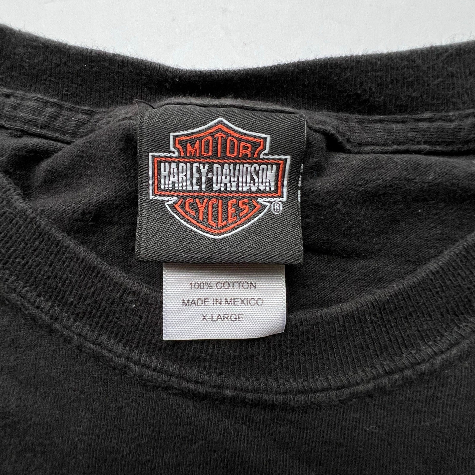 Y2K Pacific Harley Davidson Waikiki Hawaii Fire Sunset Biker Motorcycle Tee XL gallery