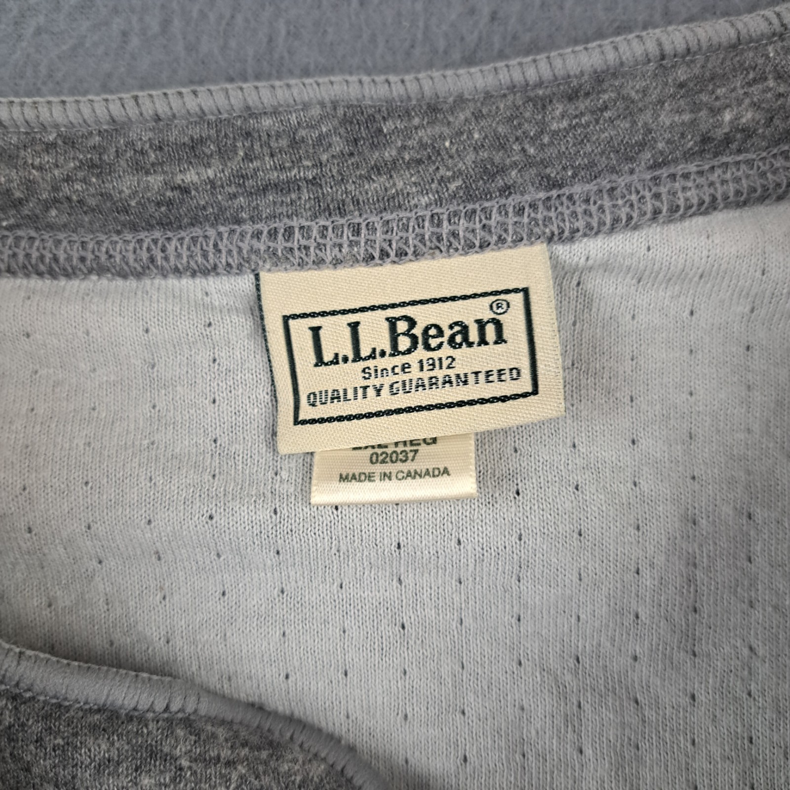 LL Bean Henley Shirt Mens Size 2XL River Driver Cotton Wool Nylon Canada 02037 gallery