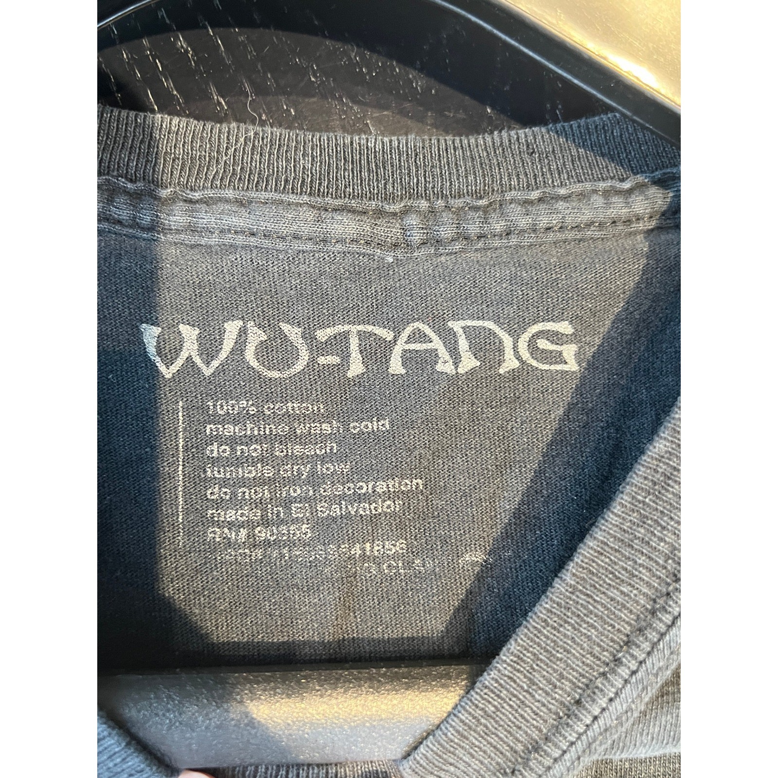Wu-Tang Clan Graphic T-Shirt Mens XL Black Yellow Distressed Logo Hip Hop Tee gallery