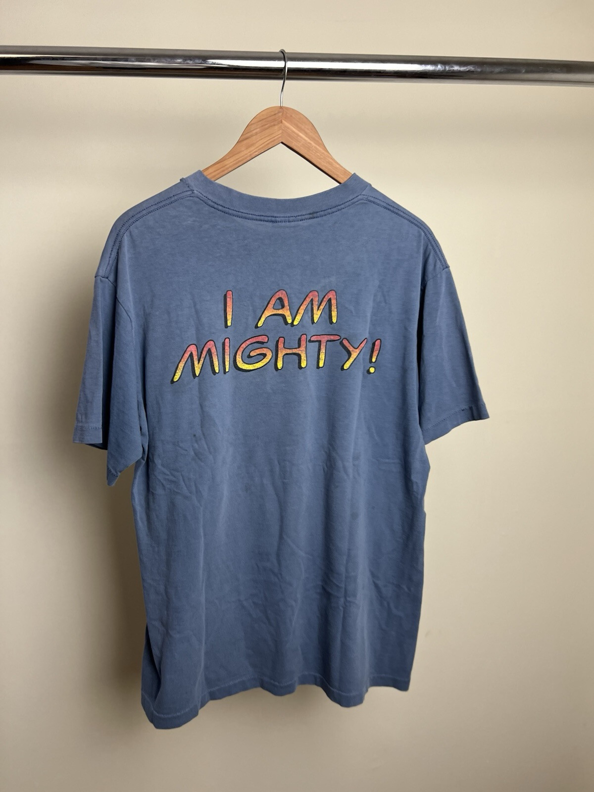 Vintage 90s The Tick I Am Mighty Comic Cartoon T Shirt Adult Large Blue gallery