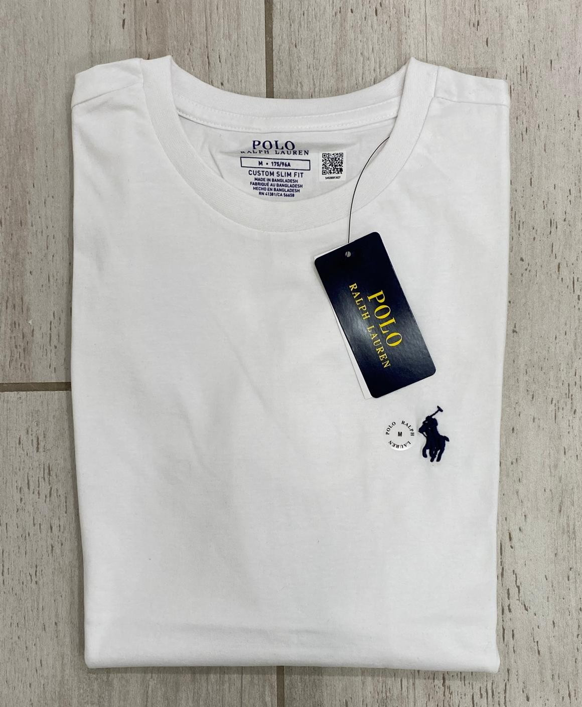 Polo Ralph Lauren Men's Classic-Fit Crewneck T-Shirt Black & White -S,M,L,XL,XXL gallery