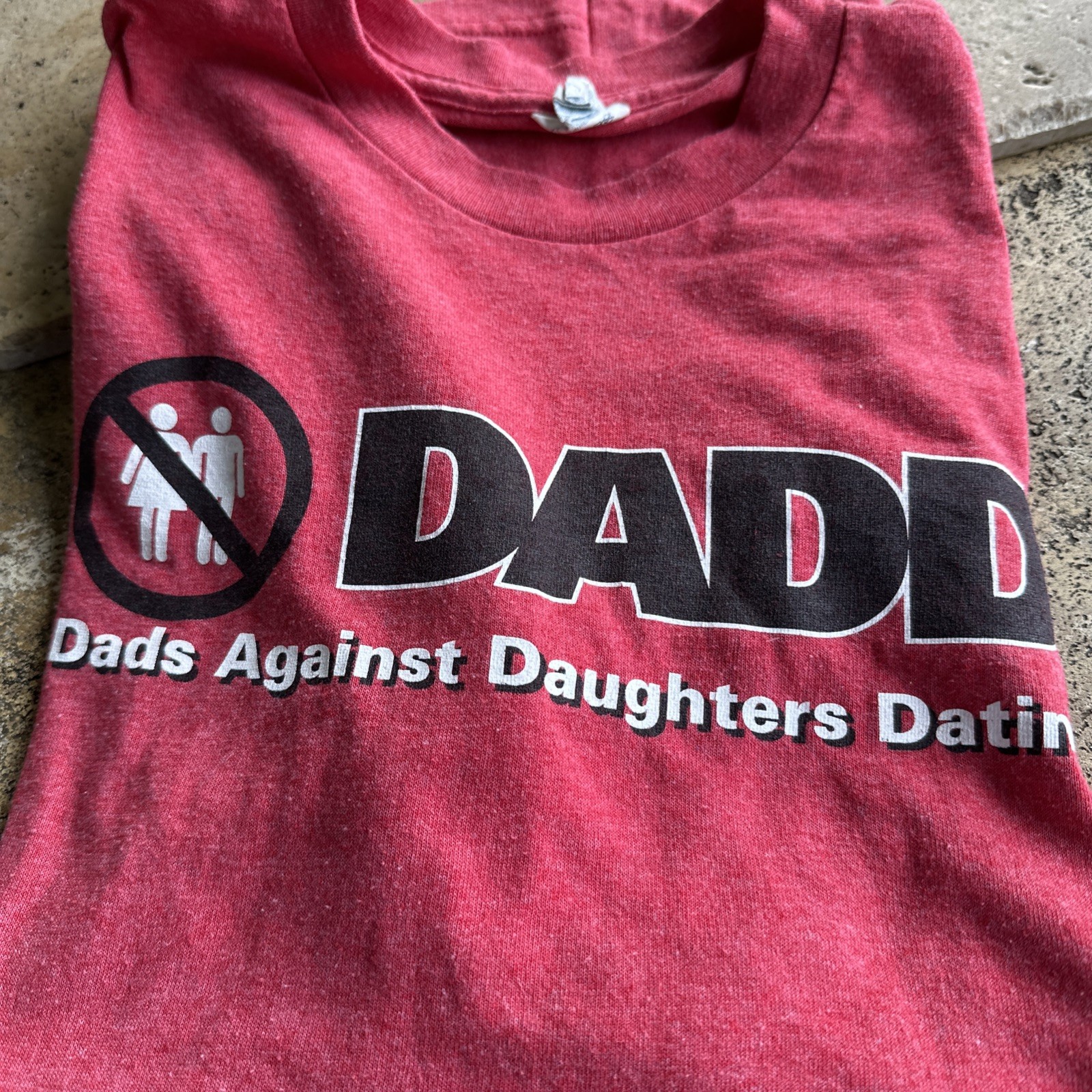 Humor Novelty VTG D.A.D.D Dads Against Daughters Dating Red Adult Tshirt LARGE gallery