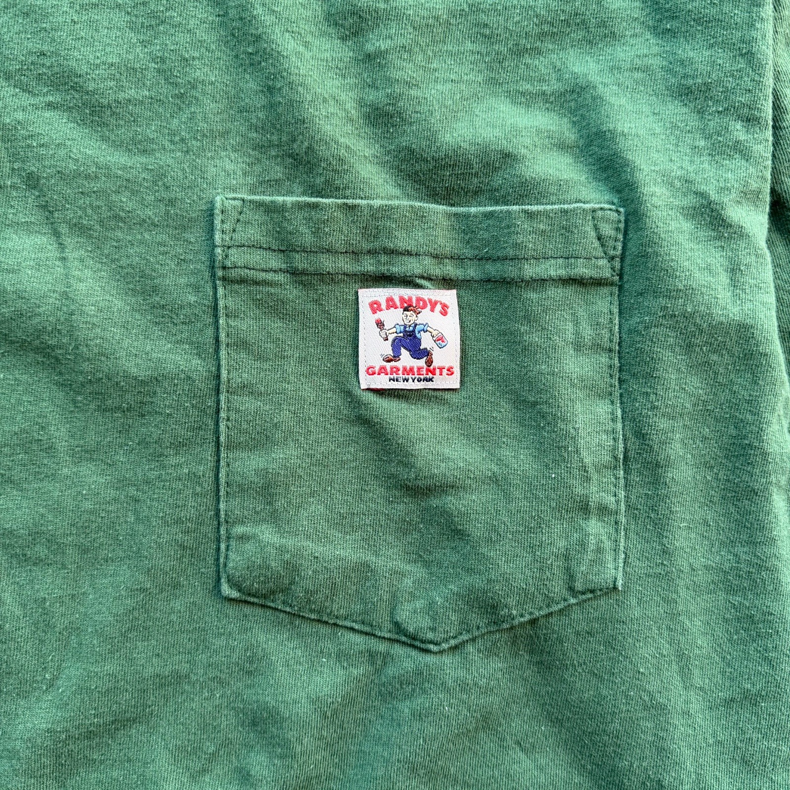Randy’s Garments USA New York Sz XL Green Long Sleeve Pocket Shirt Rare Designer gallery