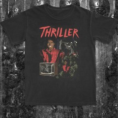 MICHAEL JACKS0N THRILLER Horror Design Tee Unisex Short Sleeve Shirt S-5XL