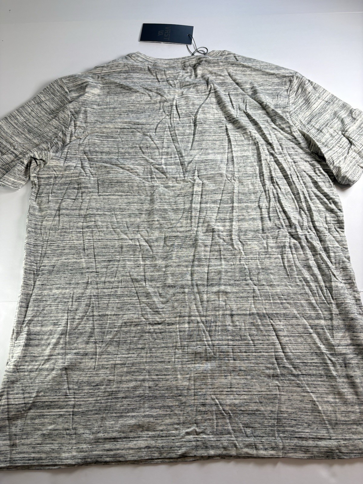 VRST Men's Large Silver Shadow Marble Short Sleeve Essential Pocket Tee Breathe gallery