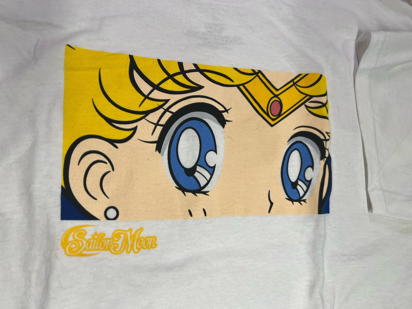 SAILOR MOON Her Eyes Japanese White T-Shirt L Anime Cosplay Fantasy gallery