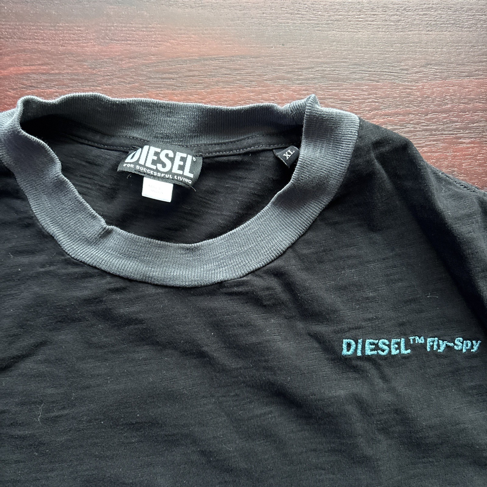 DIESEL T-Justle-LS-E9 Men Men T-Shirt L Black Long Sleeve Crew Collar Printed gallery