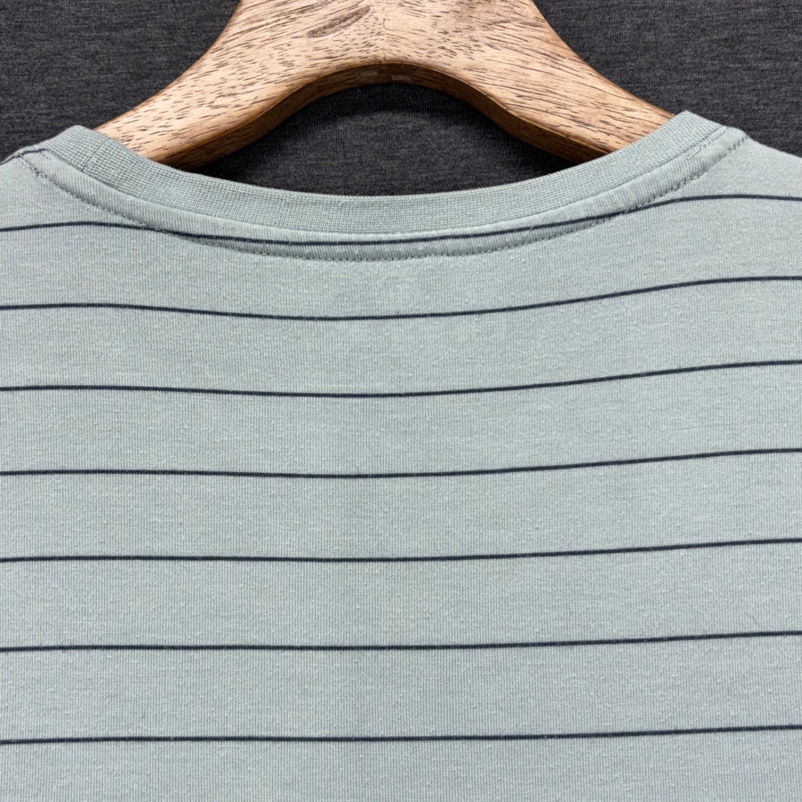 Free Fly T-Shirt Mens XL Stripe Pocket Short Sleeve Bamboo Sage Green Crewneck gallery