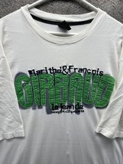 Marithe Francois Girbaud Shirt Mens XL White Big Logo Stitch Tee Streetwear