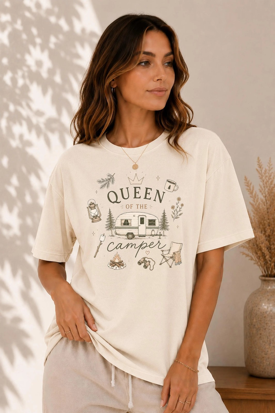 Queen of the Camper Shirt, RV Camping Graphic Tee T-Shirt gallery