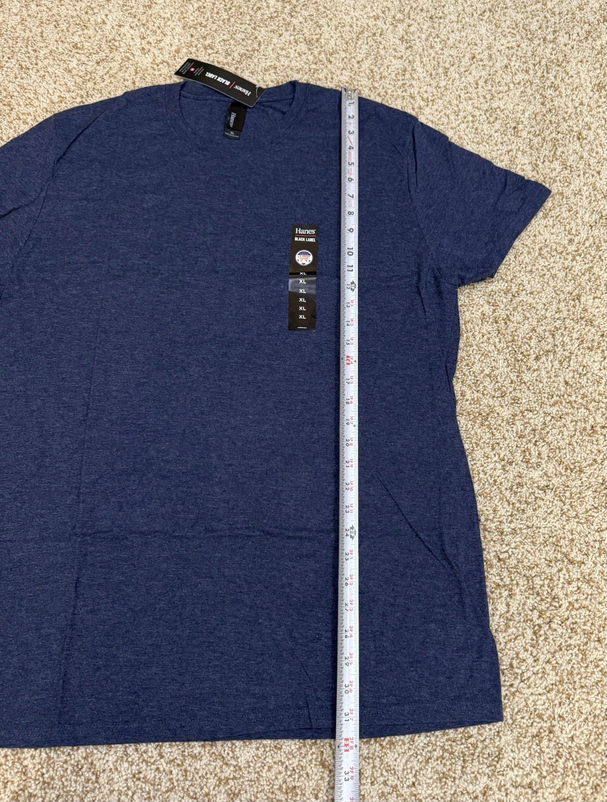 Hanes Mens Essentials ,3 Crewneck Navy Blue Short Sleeves T-shirts Size XL gallery