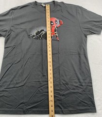 Marvel Universe Deadpool Men’s T-shirt XL Gray Tee Turtle 100% Cotton