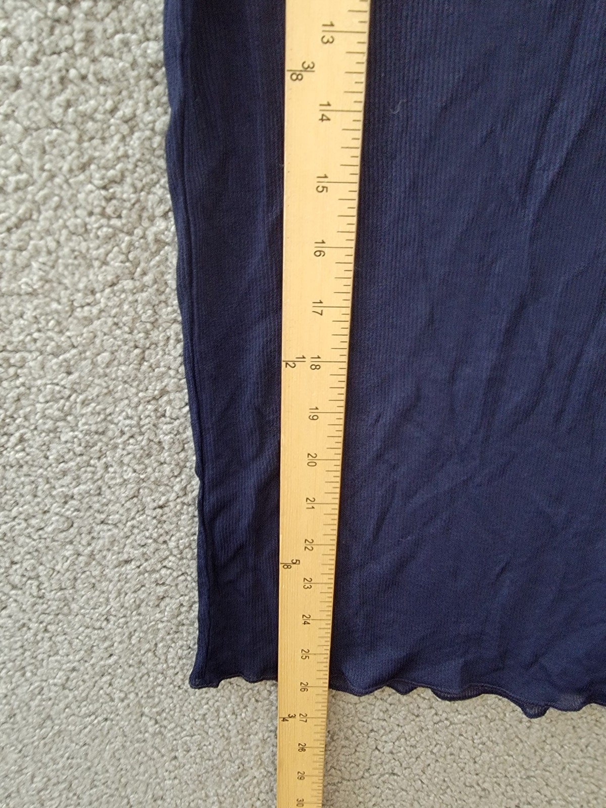 AMI Alexandre Mattiussi Long Tank Top Men's M Night Blue Semi Sheer Pullover gallery