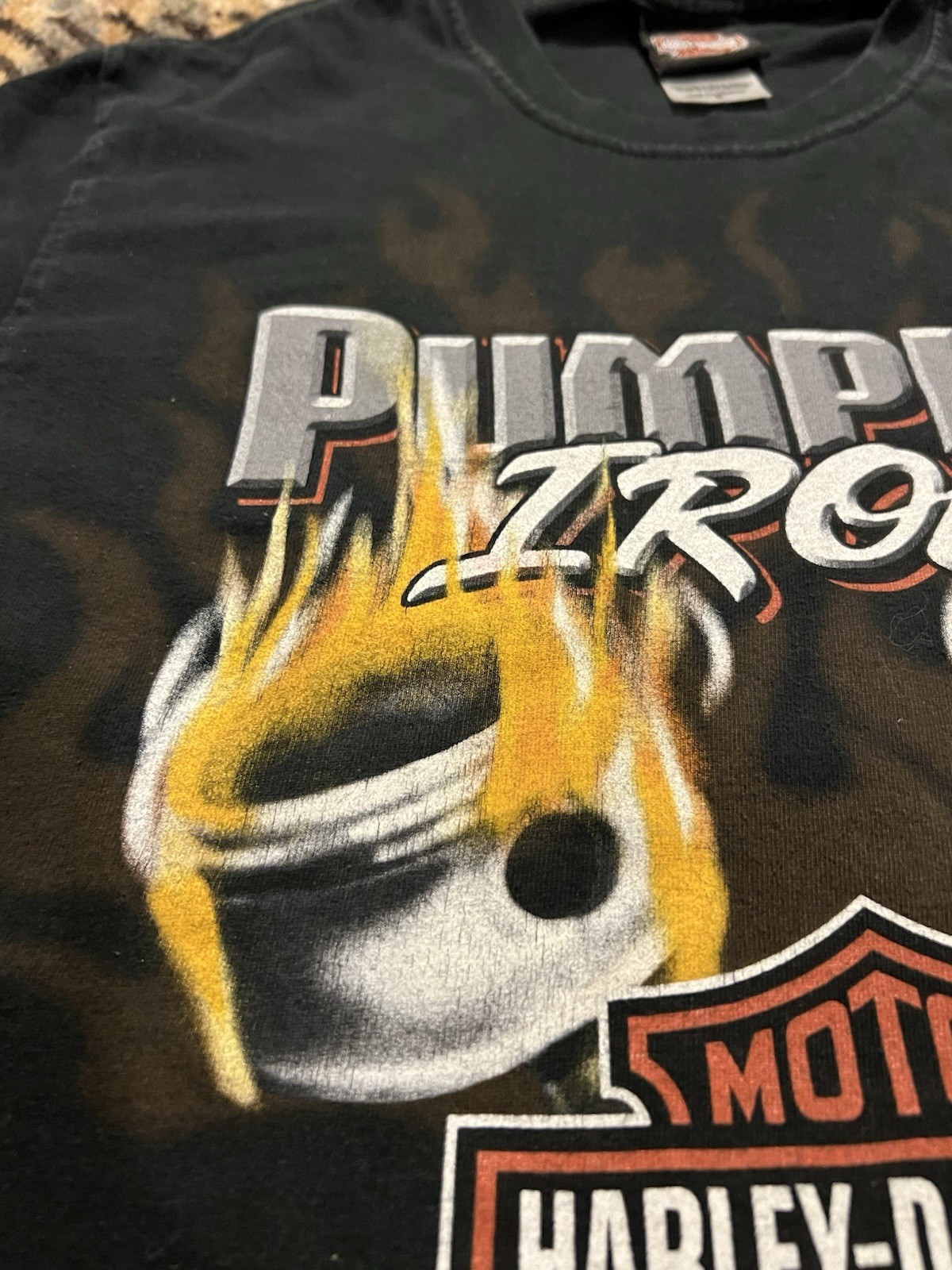 🔥VINTAGE HARLEY DAVIDSON MOTORCYCLES T-SHIRT SMALL PUMPING IRON USA MADE gallery