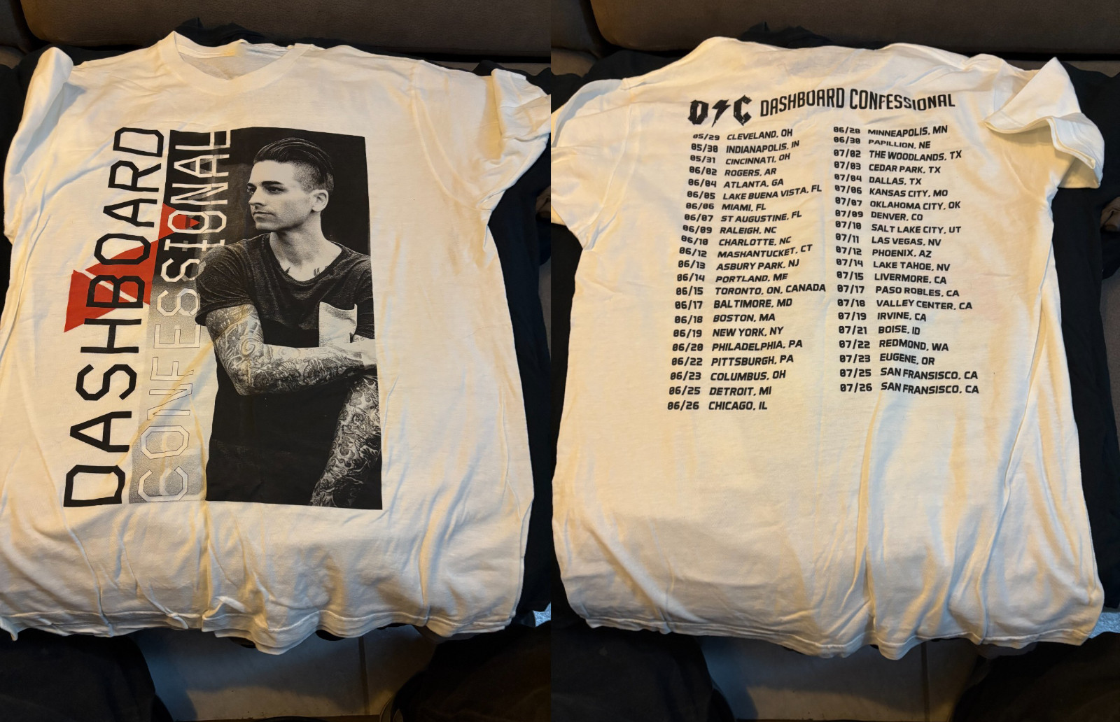 Dashboard Confessional Band Rock Tour 2sides T-Shirt S to 5XL ZL803 gallery