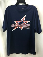 ALL AMERICAN #44 BASEBALL Men’s Large Blue Workout Practice T-Shirt L Clothing