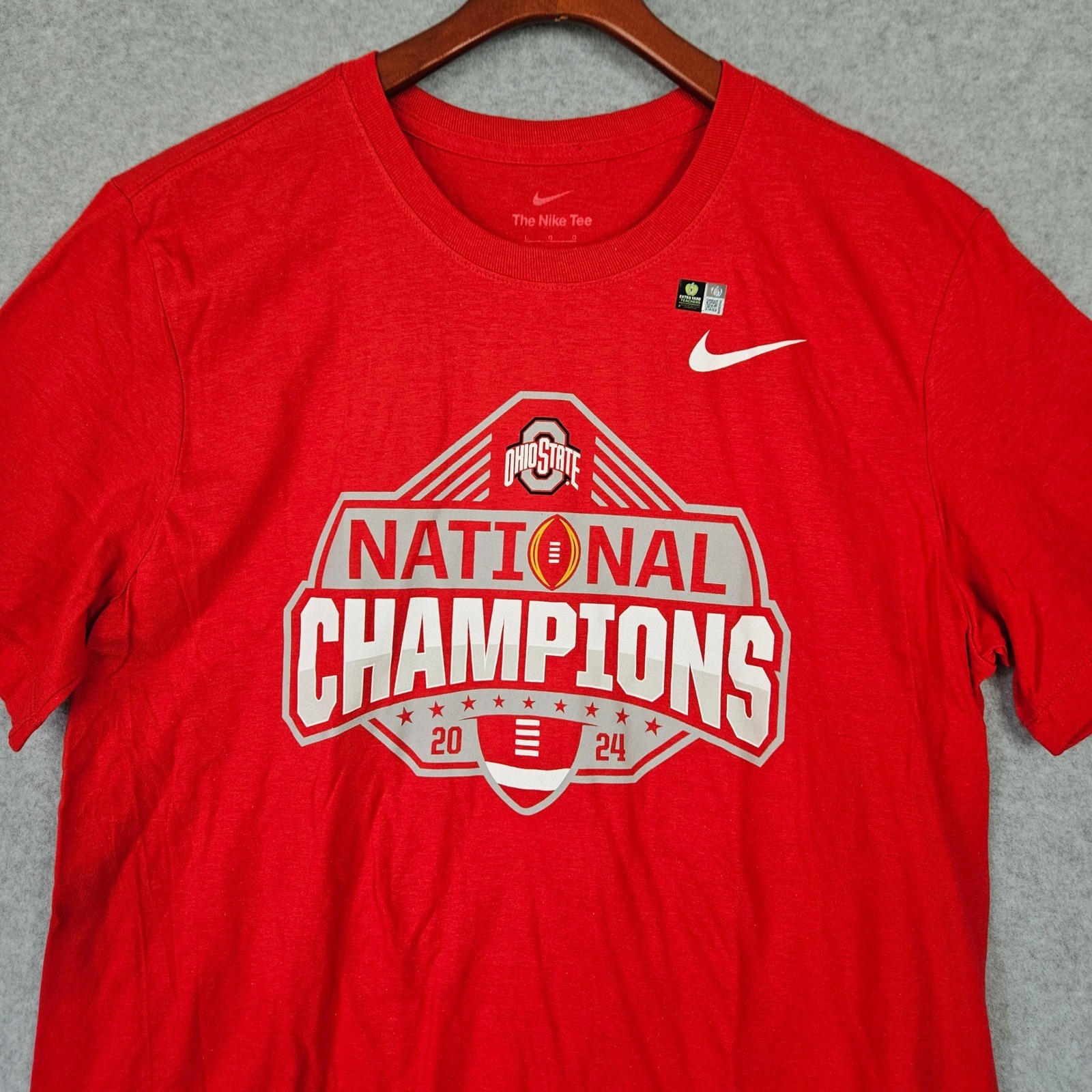 Nike Ohio State Buckeyes National Champions 2024 Red Graphic T-Shirt Mens Large gallery