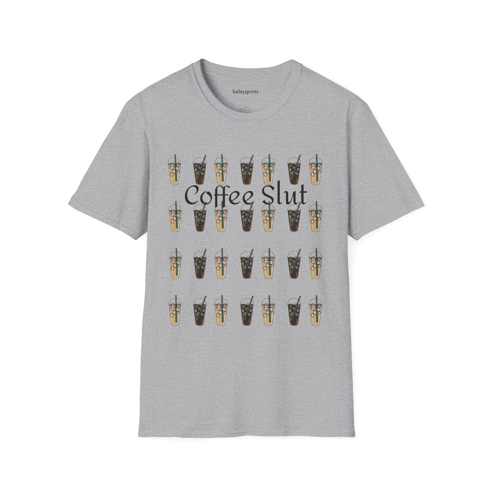 Womans Coffee Slut Unisex Softstyle T-Shirt XL Tee Funny Graphic Tee