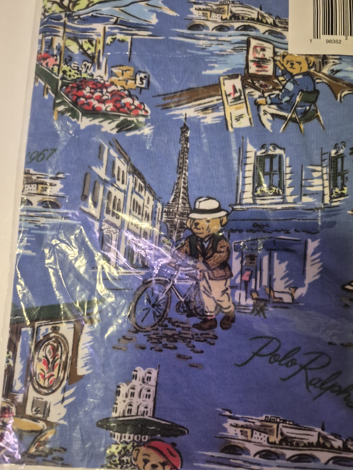 Polo Ralph Lauren Blue Polo Bear Paris Graphic T-Shirt Size 2XB New With Tag gallery