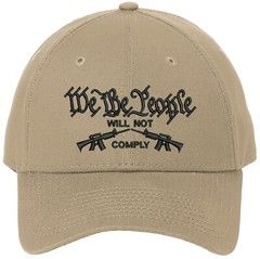 We The People Will Not Comply New Era Embroidered One Size Fits All Baseball Hat