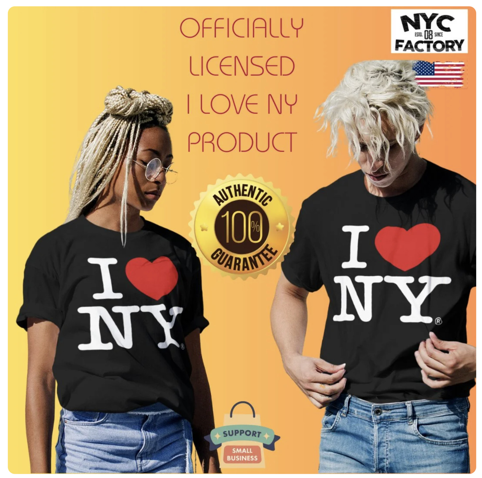 I Love NY Men's Unisex Tee Officially Licensed T-Shirt gallery
