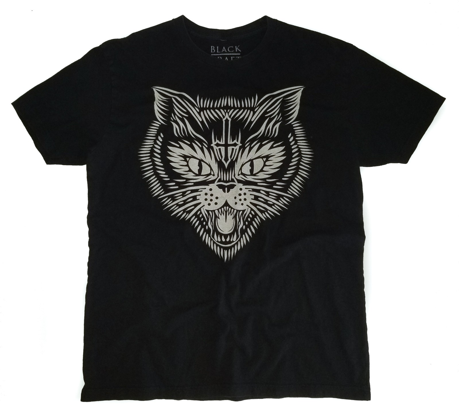 BLACK CRAFT T-Shirt BlackCraft Cult Witchcraft CAT Tee Emo Goth Mens LG gallery