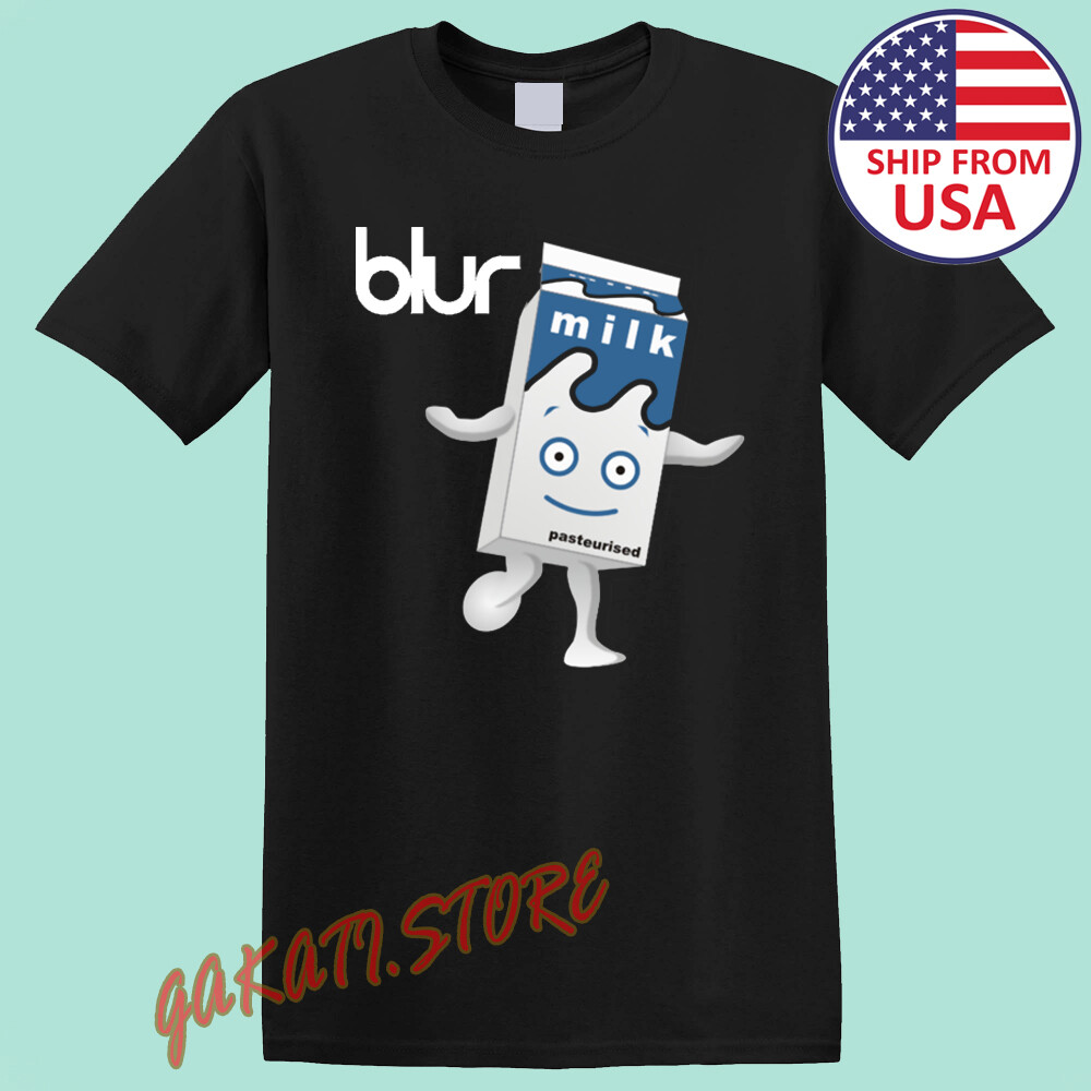 BLUR MILK COFFEE AND TV DISTRESSED Men's Black T-Shirt Size S-5XL gallery