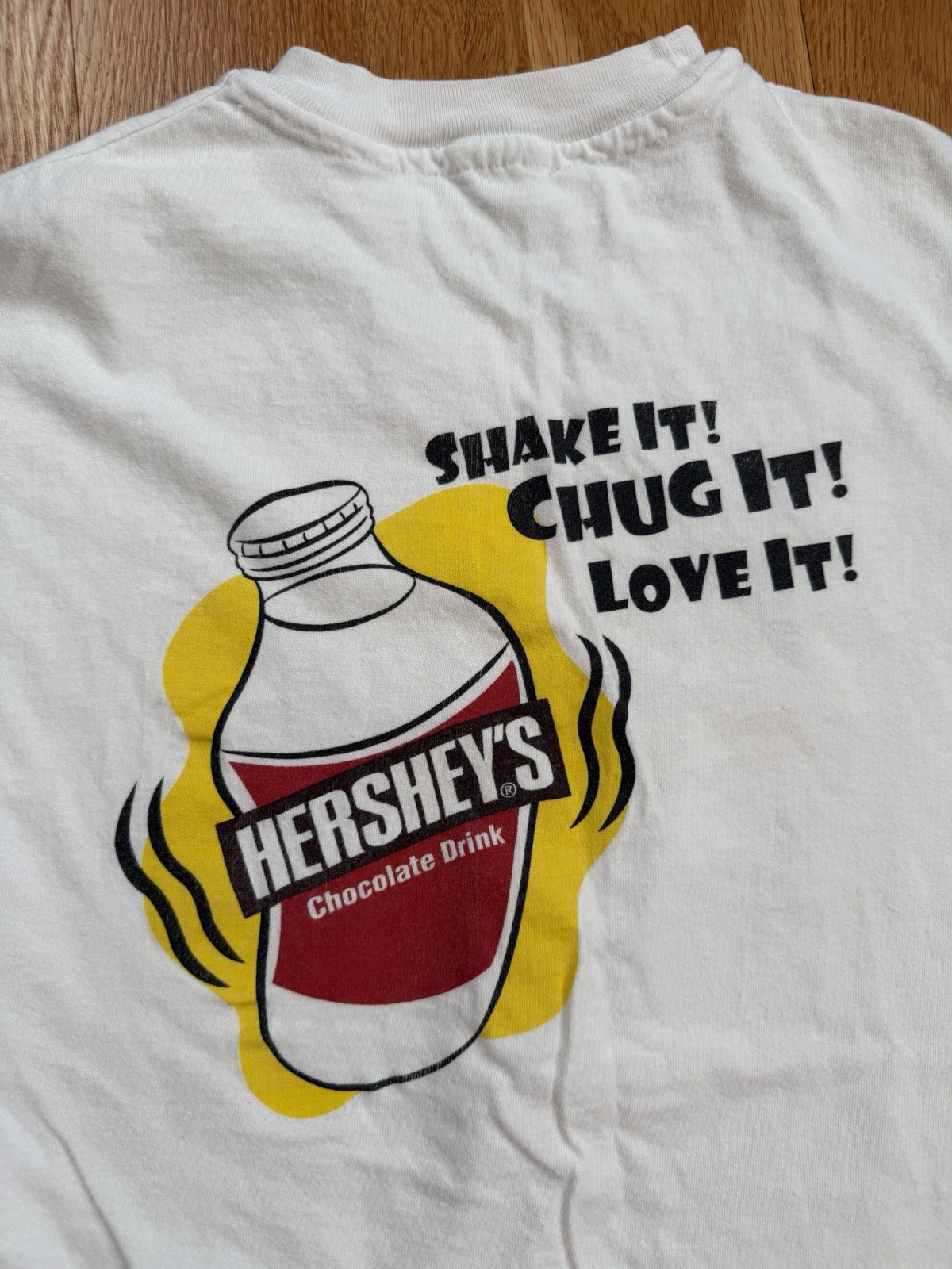Vintage 90s Hersheys Chocolate Promo T Shirt Double Sided Medium Single Stitch gallery